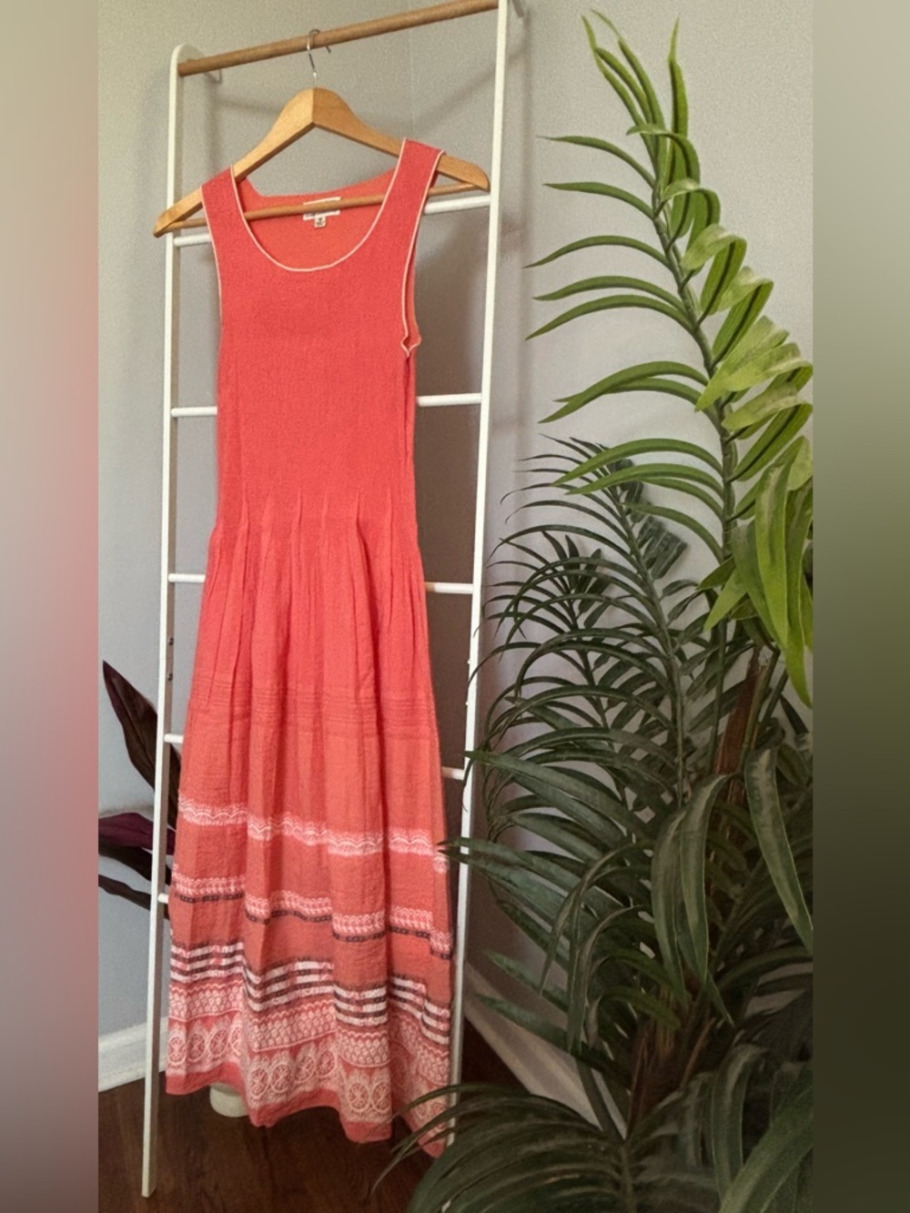 MSSP Sleeveless Coral Printed Maxi Dress - Women